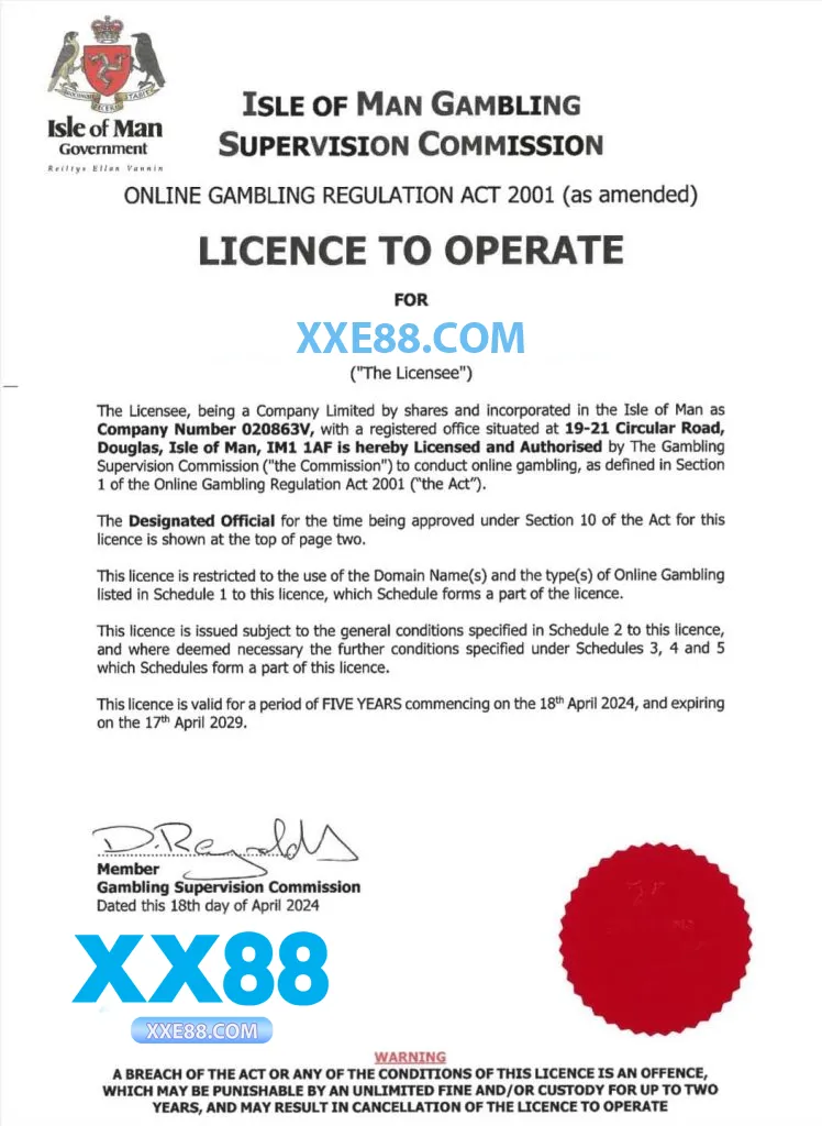 Thông tin nguồn gốc và chứng nhận hợp pháp của XX88